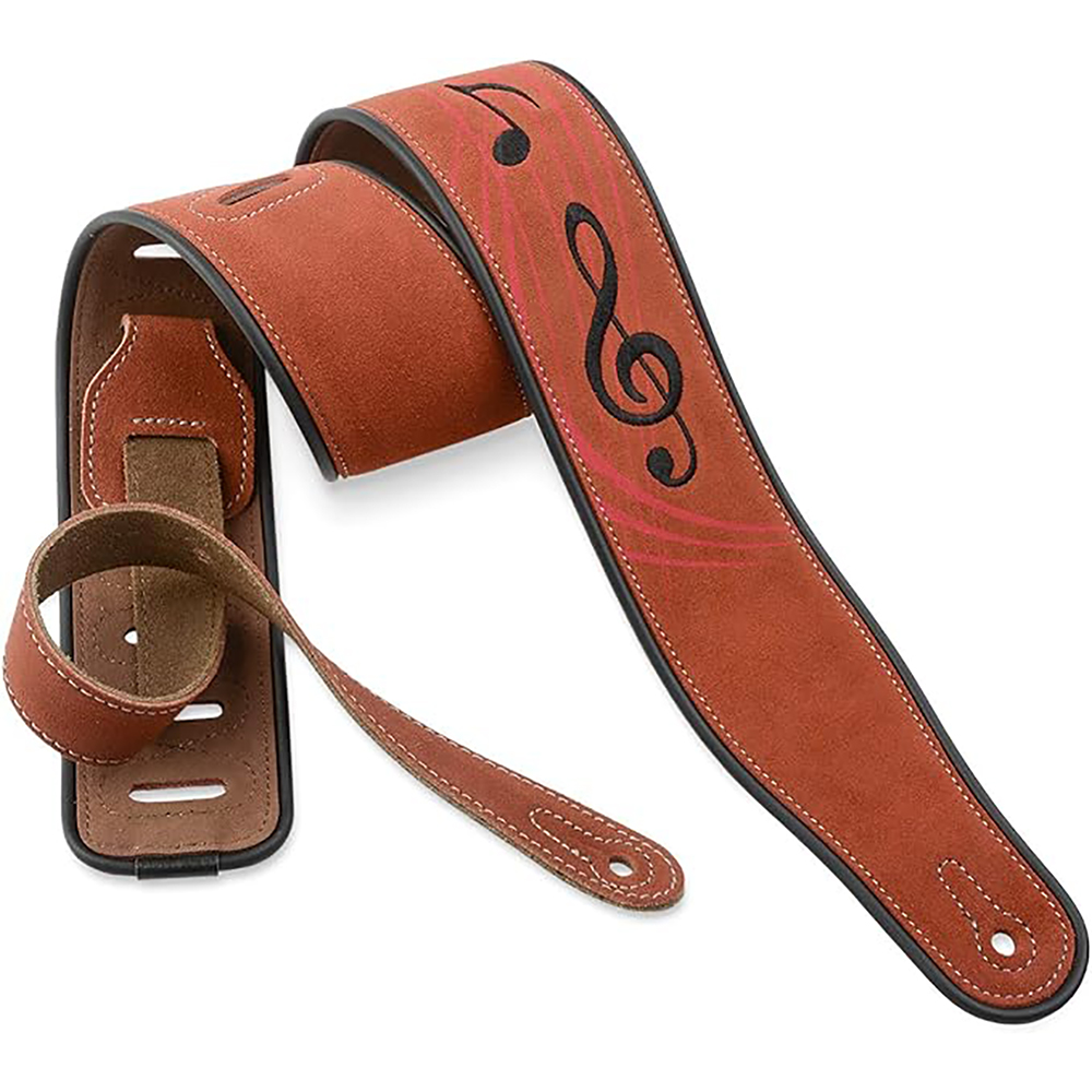 Musical Instrument Band - Duurzame leren gitaarband, 2,8 inch brede