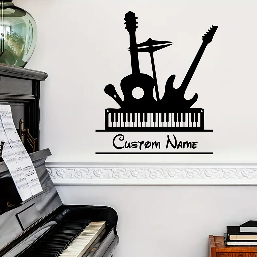 Musical Instrument And Names - 1PC Cartoon muziekinstrument Aangepaste naam Naam