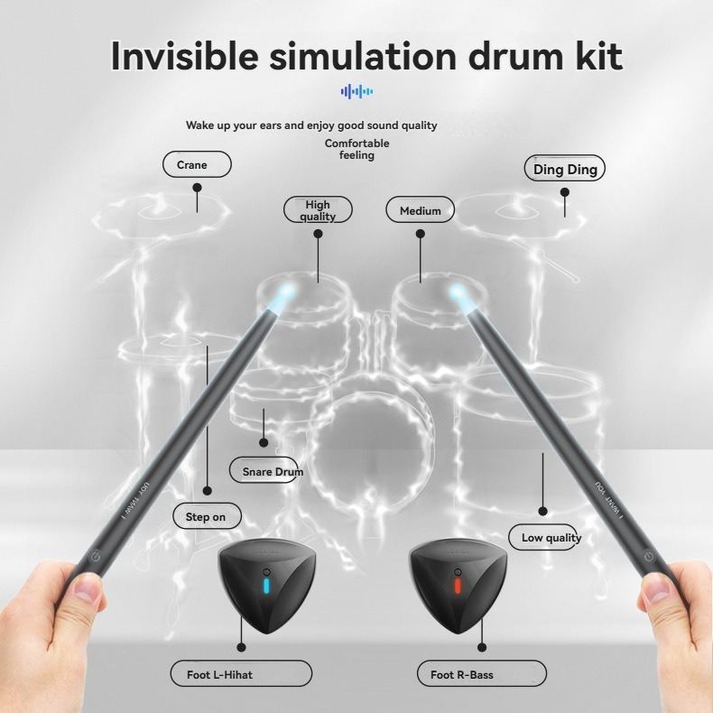 Musical Instrument Virtual - Somatosensorische elektronische luchtdrum Slimme draagbare technologie
