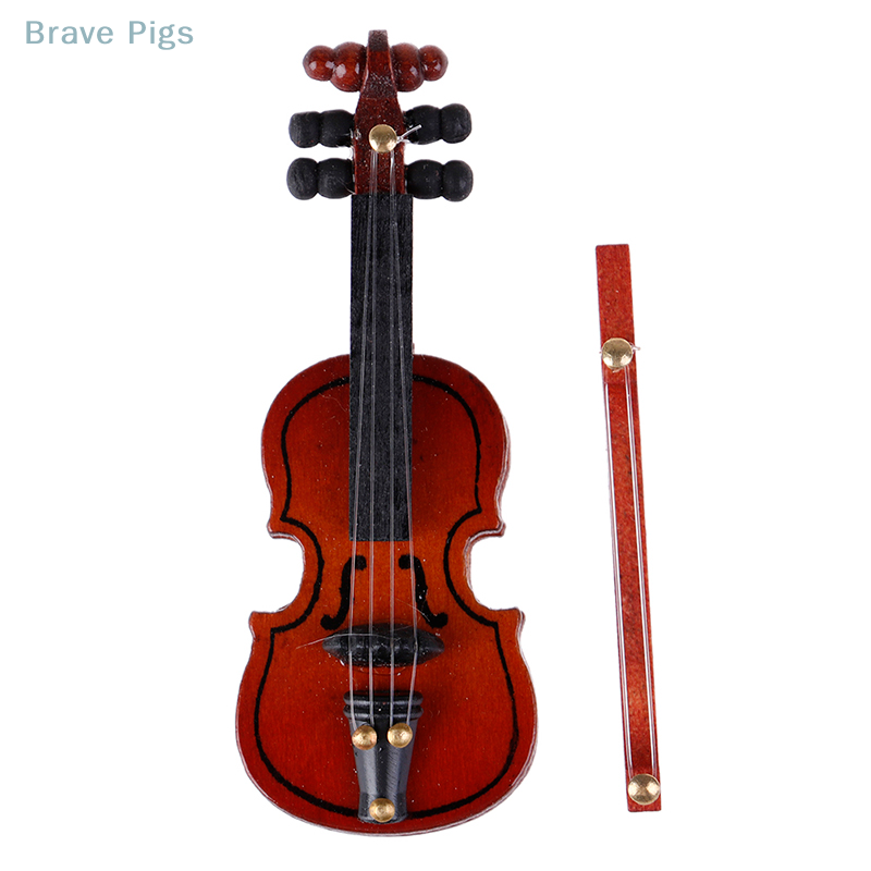 Musical Instrument Old - Poppenhuis Viool Mini Houten Instrumenten Miniatuur