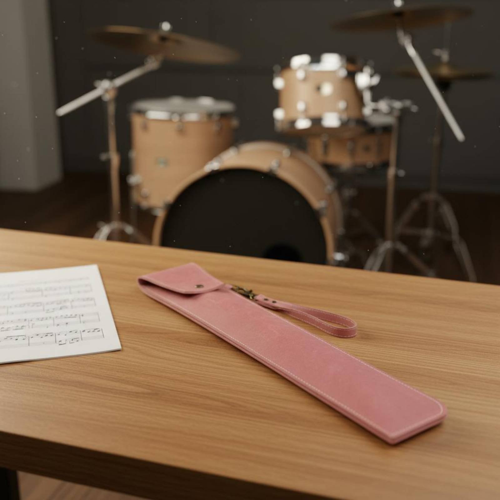 Musical Instrument Long - Leren drumstokkentas Duurzame PU-lederen drumstokkentas Draagtas