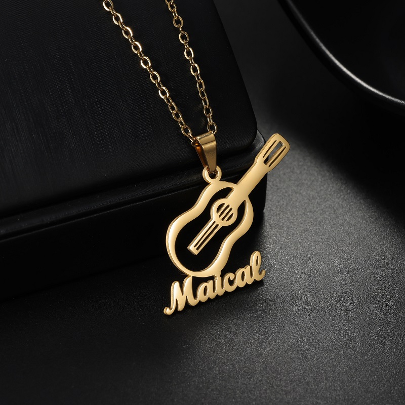 Musical Instrument And Names - Nieuwe aangepaste naam muziekinstrument hanger ketting