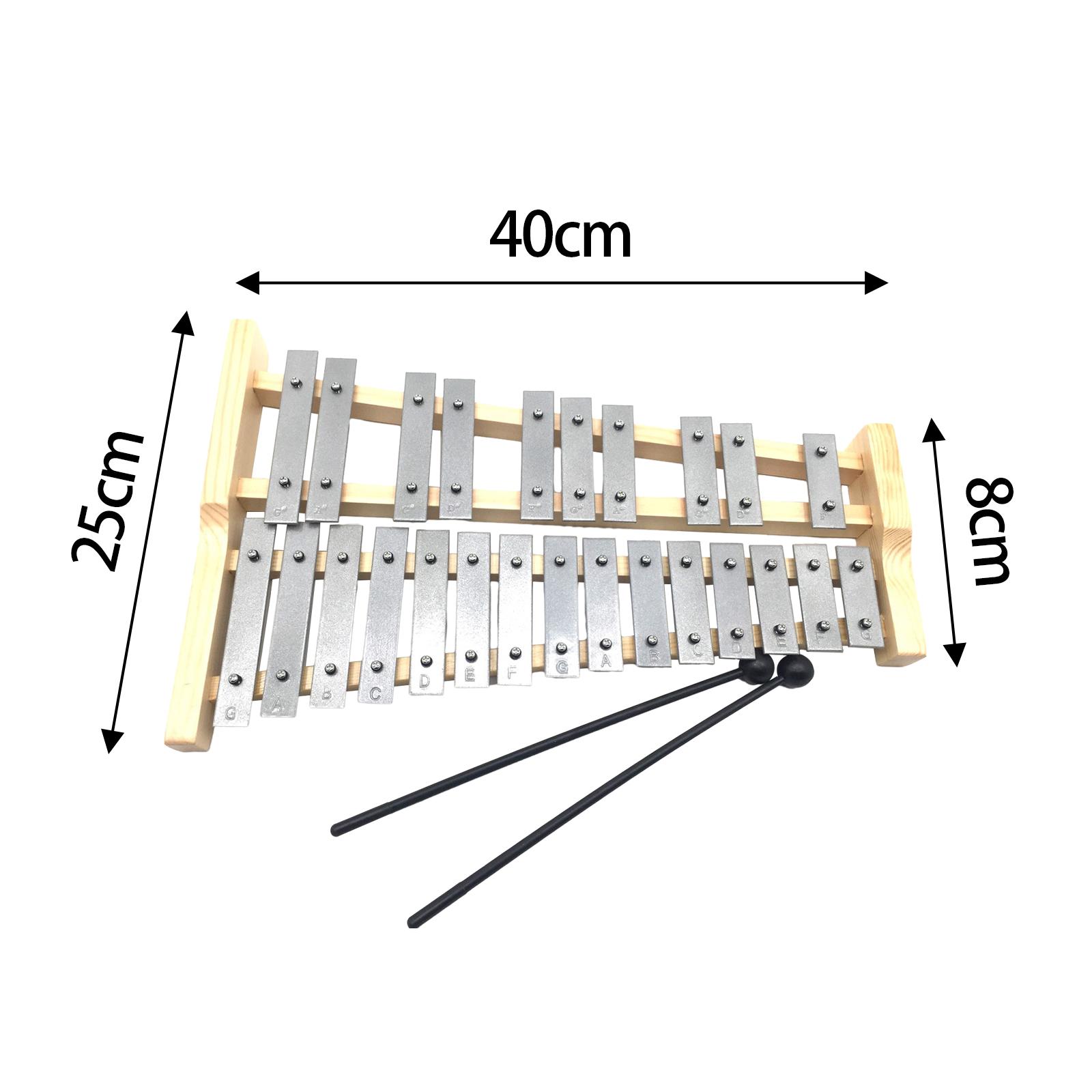 Musical Instrument Glockenspiel - 25 noten metalen toetsen Xylofoon klokkenspel