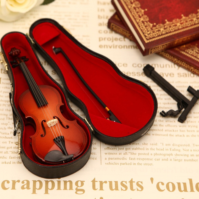 Tiny Viool Beeldje Handgemaakt - Musical Instrument Old recensie en prijs