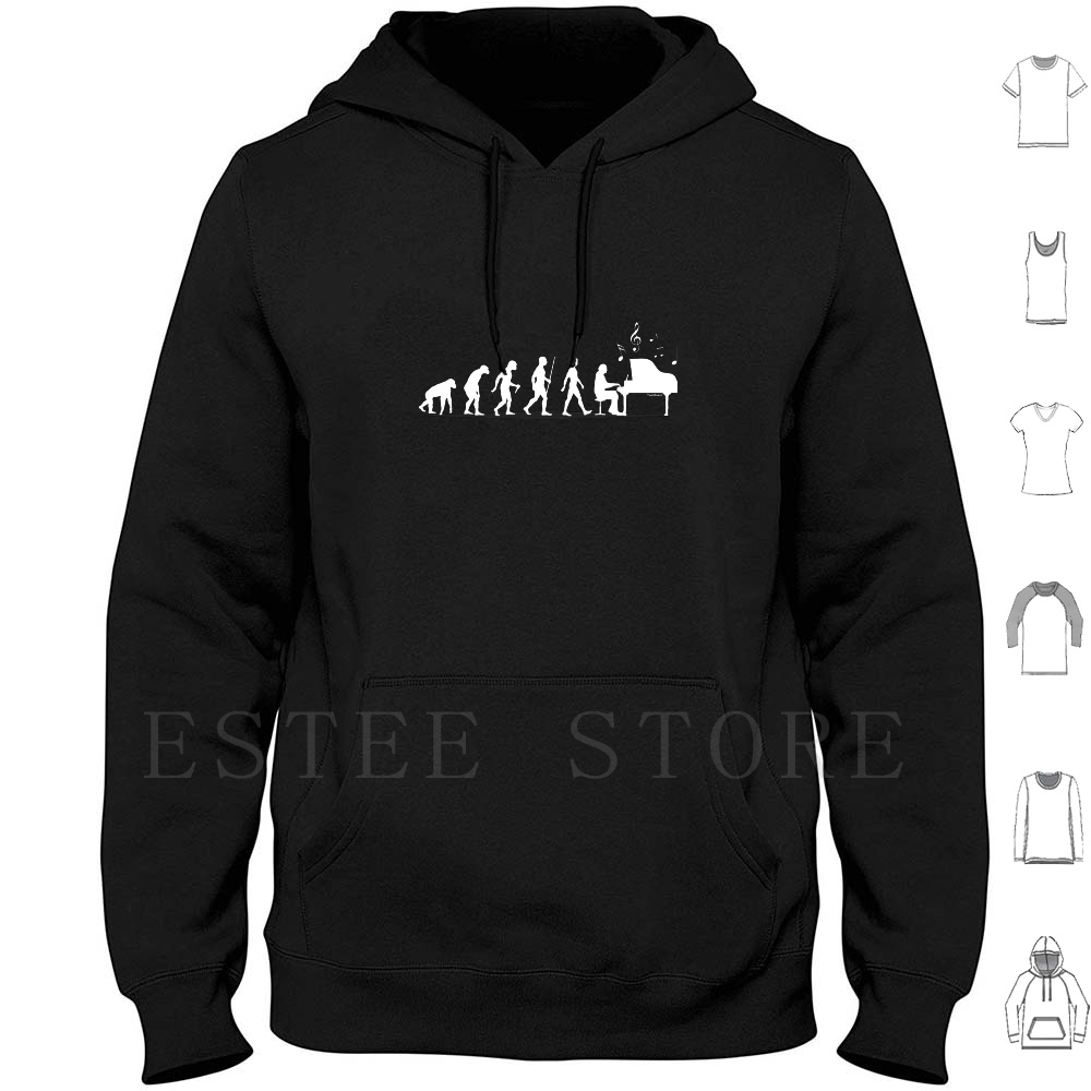 Piano Evolution Hoodie Muzieki - The History Of Musical Instrument recensie en prijs