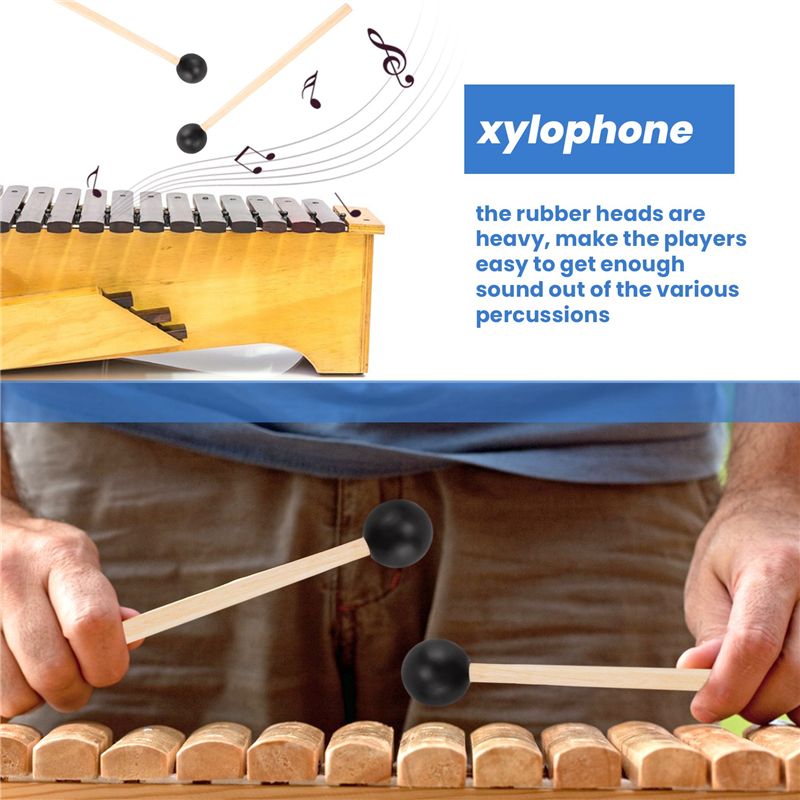 2 Stuks Zachte Rubberen Hoofd  - Musical Instrument Glockenspiel recensie en prijs