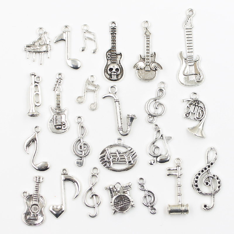 30Pcs Charms Muzikale Gitaar N - Musical Instrument Old recensie en prijs