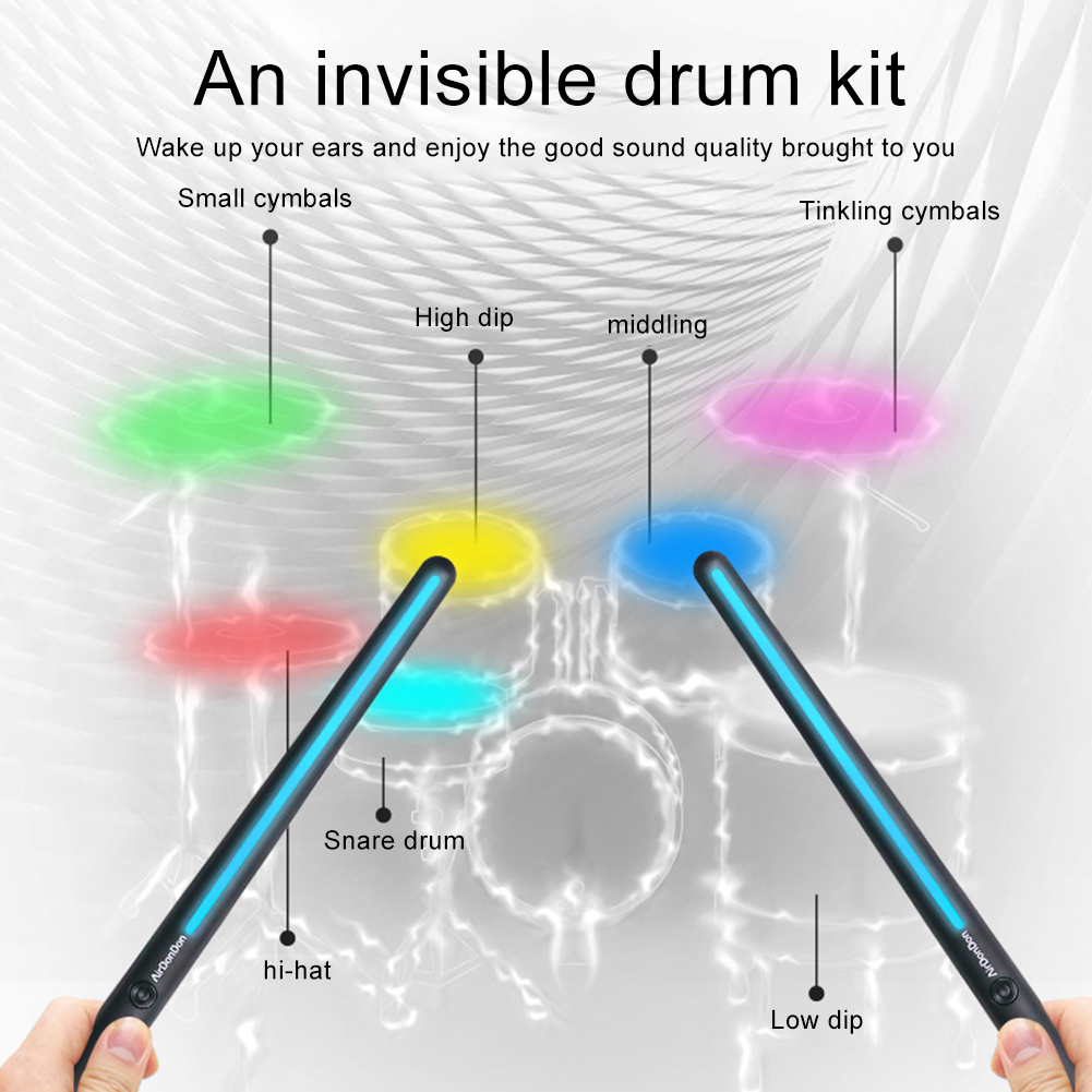 Draagbare luchtdrumset Luchtdr - Musical Instrument Virtual recensie en prijs