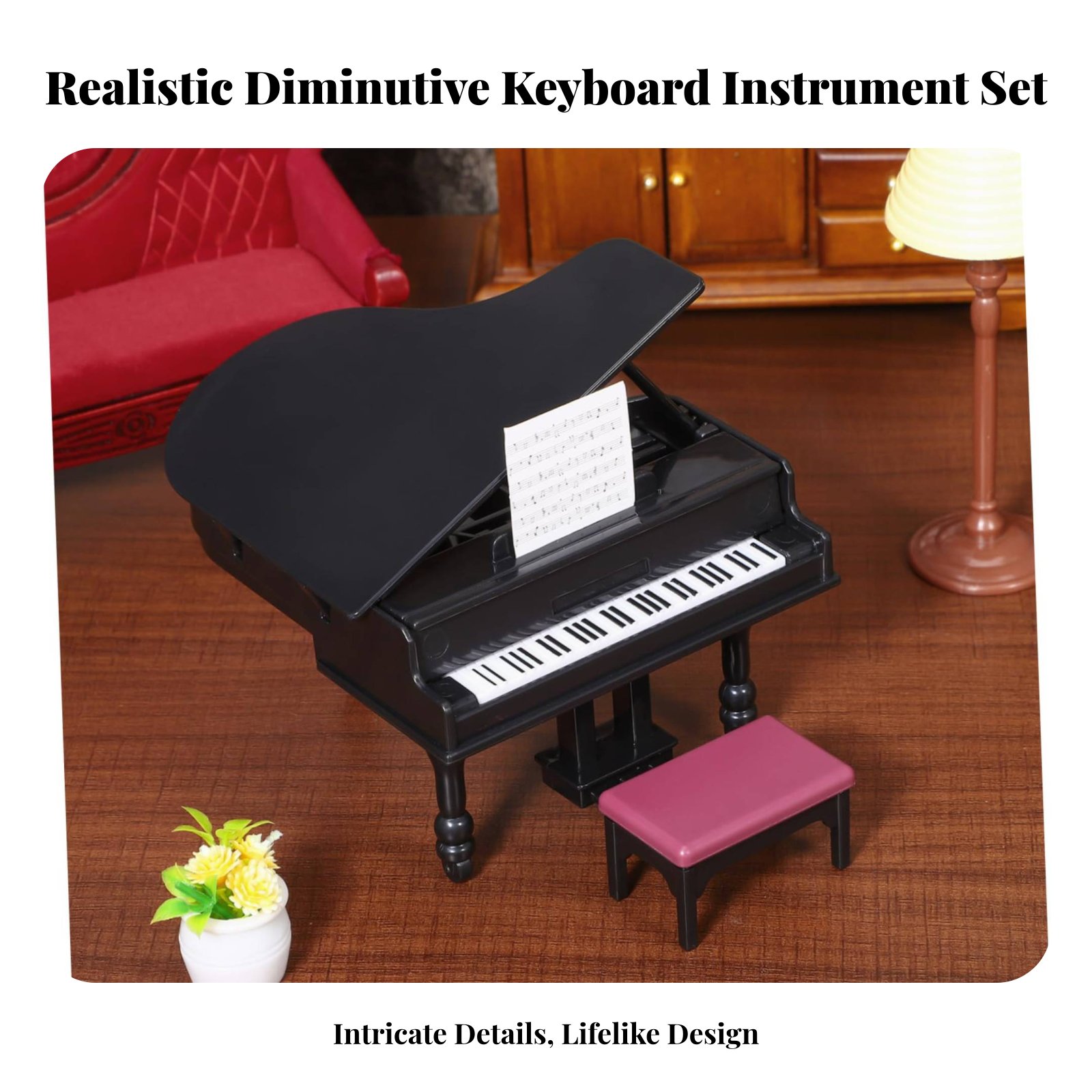 Poppenhuispiano met bankje Fot - Musical Instrument Old recensie en prijs